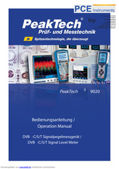 PCE Instruments; PeakTech 9020 Bedienungsanleitung