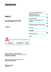 Siemens C7-635 Handbuch