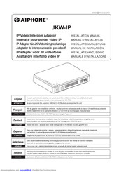 Aiphone JKW-IP Installationsanleitung