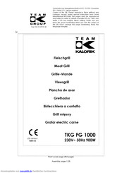 Kalorik TKG FG 1000 Gebrauchsanleitung