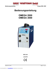 Mahe Gerätebau Omega 2500 Bedienungsanleitung