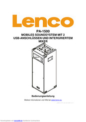 Lenco PA-1500 Bedienungsanleitung