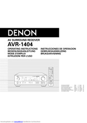 Denon AVR-1404 Bedienungsanleitung