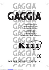 Gaggia K111 Gebrauchsanweisung