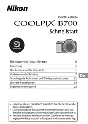 Nikon COOLPIX B700 Schnellstartanleitung