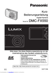 Panasonic DMC-FX550 Kurzanleitung