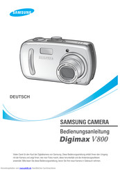 Samsung Digimax V 800 Bedienungsanleitung