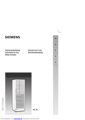 Siemens KS..W Serie Gebrauchsanleitung