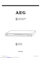 AEG dvd 4524 Bedienungsanleitung