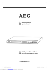 AEG dvd 4525 USB Bedienungsanleitung