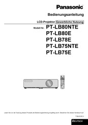 Panasonic PT-LB78E Bedienungsanleitung