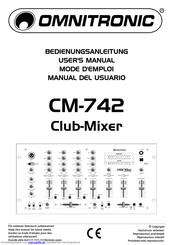Omnitronic CM-742 Bedienungsanleitung
