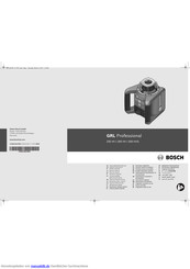 Bosch GRL Professional 250 HV Originalbetriebsanleitung