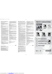 Technivorm MOCCAMASTER CD Bedienungsanleitung
