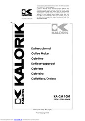 Kalorik KA CM 1001 Gebrauchsanleitung