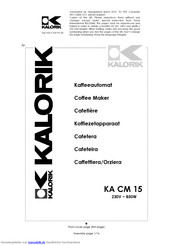 Kalorik KA CM 15 Gebrauchsanleitung