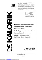 Kalorik KA CM 520 S Gebrauchsanleitung
