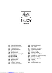 Melitta ENJOY THERM Gebrauchsanleitung