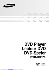 Samsung dvd hd870 Bedienungsanleitung