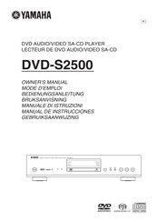 Yamaha DVD-S2500 Bedienungsanleitung