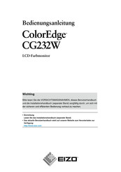 Eizo ColorEdge CG232W Bedienungsanleitung
