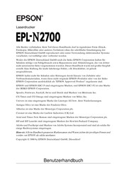 Epson EPL-N2700 Benutzerhandbuch