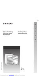 Siemens KT 16RA20 Gebrauchsanleitung
