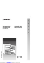 Siemens KU..R Serie Gebrauchsanleitung