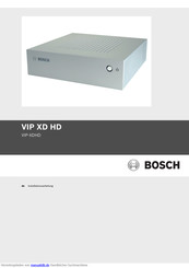Bosch VIP XD HD Installationsanleitung