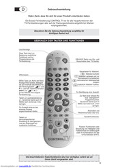 Cme CONTROL TV Gebrauchsanleitung