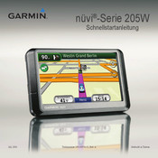 Garmin nüvi-Serie 205w Schnellstartanleitung