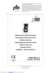 Team tkm 5 c Gebrauchsanleitung