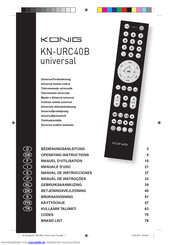König Electronic KN-URC40B universal Bedienungsanleitung