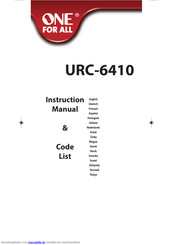 One for All URC-6410 Bedienungsanleitung