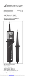 Gossen MetraWatt PROFISAFE 690L Bedienungsanleitung