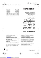 Panasonic SCMAX4000 Bedienungsanleitung