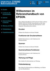 Epson Stylus CX3200 Referenzhandbuch