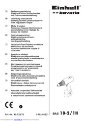 EINHELL BAS 18-2/1H Besitzeranweisungen