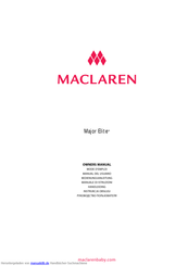 Maclaren Major Elite Bedienungsanleitung