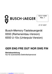 Busch-Jaeger 6550 Betriebsanleitung