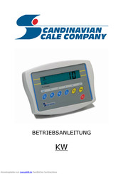 Scandinavian Scale Company AB KW Betriebsanleitung
