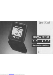 Sigma Sport BC 900 Standard Gebrauchsanweisung