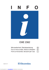 Electrolux EME 2362 Betriebsanleitung