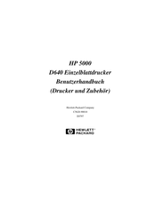 HP HP DesignJet 5000 Benutzerhandbuch