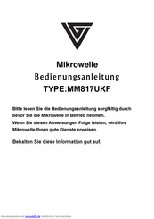 Gorenje MM817UKF Bedienungsanleitung
