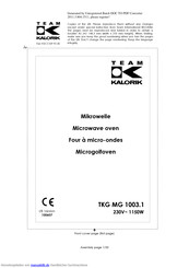 Kalorik TKG MG 1003.1 Handbuch