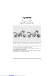 Triumph Tiger XCx Benutzerhandbuch