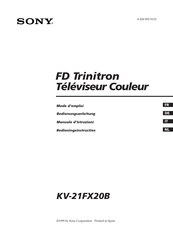 Sony FD Trinitron KV-21FX20B Bedienungsanleitung