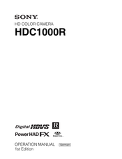 Sony HDC1000R Bedienungsanleitung