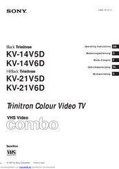 Sony Black Trinitron KV-14V5D Bedienungsanleitung